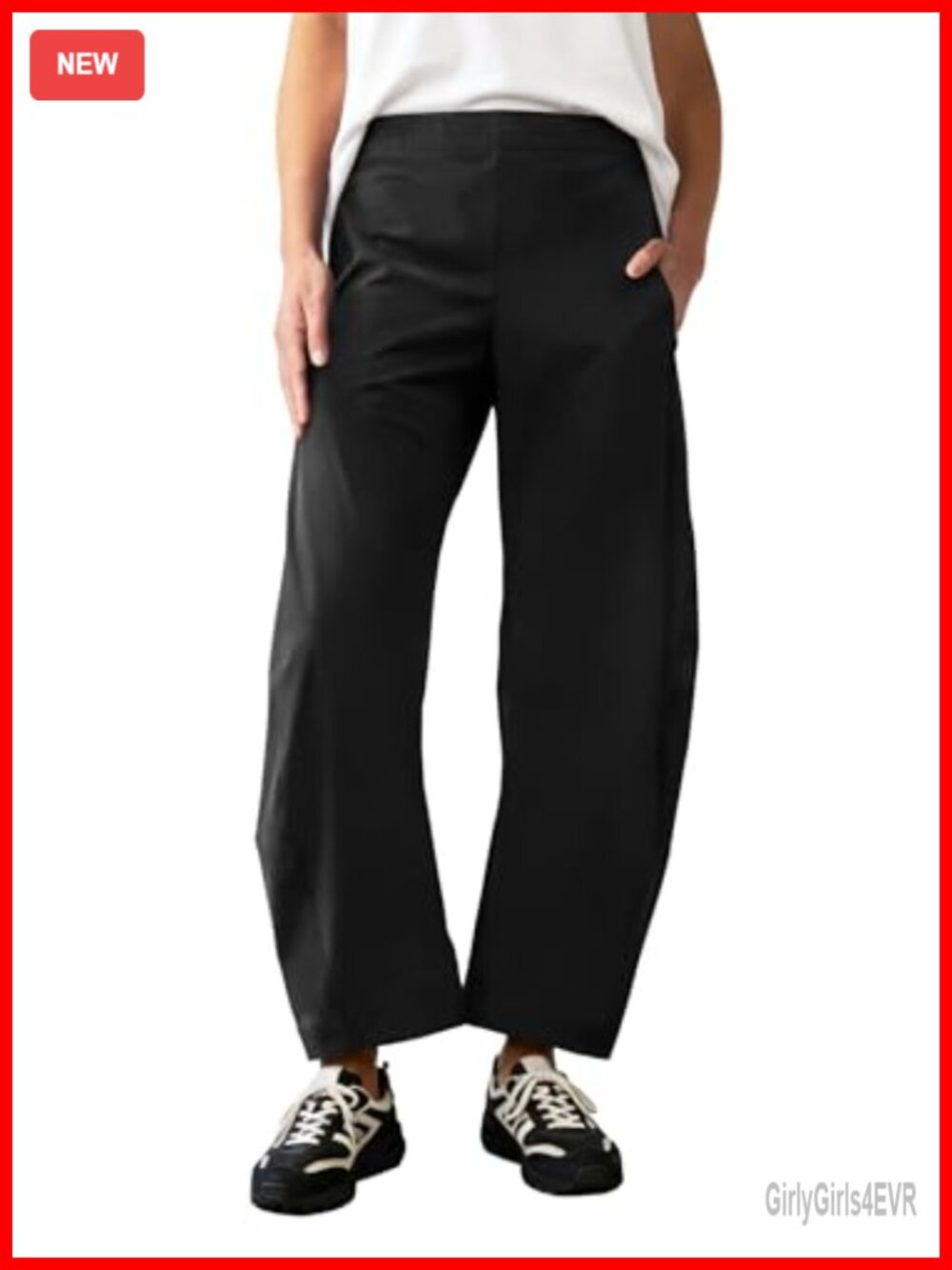 Women's Lightweight Quick Dry Barrel Pants Tapered Leg Ankle Travel Hiking